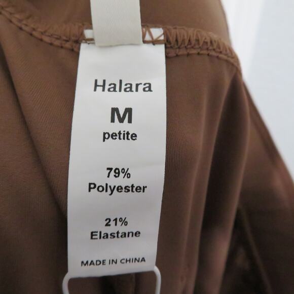 Halara Womens Sz M Mocha Brown High Waist Wide Leg Pants Casual Comfy Fit - Picture 6 of 7